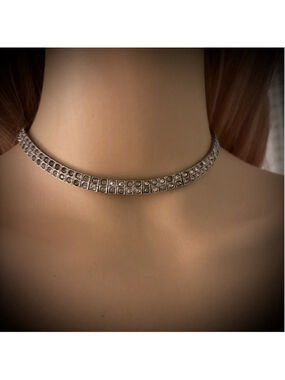 AUTHENTIC GORGEOUS RHINESTONE CHOKER FROM THE 1920’s IN EXCELLENT CONDITION